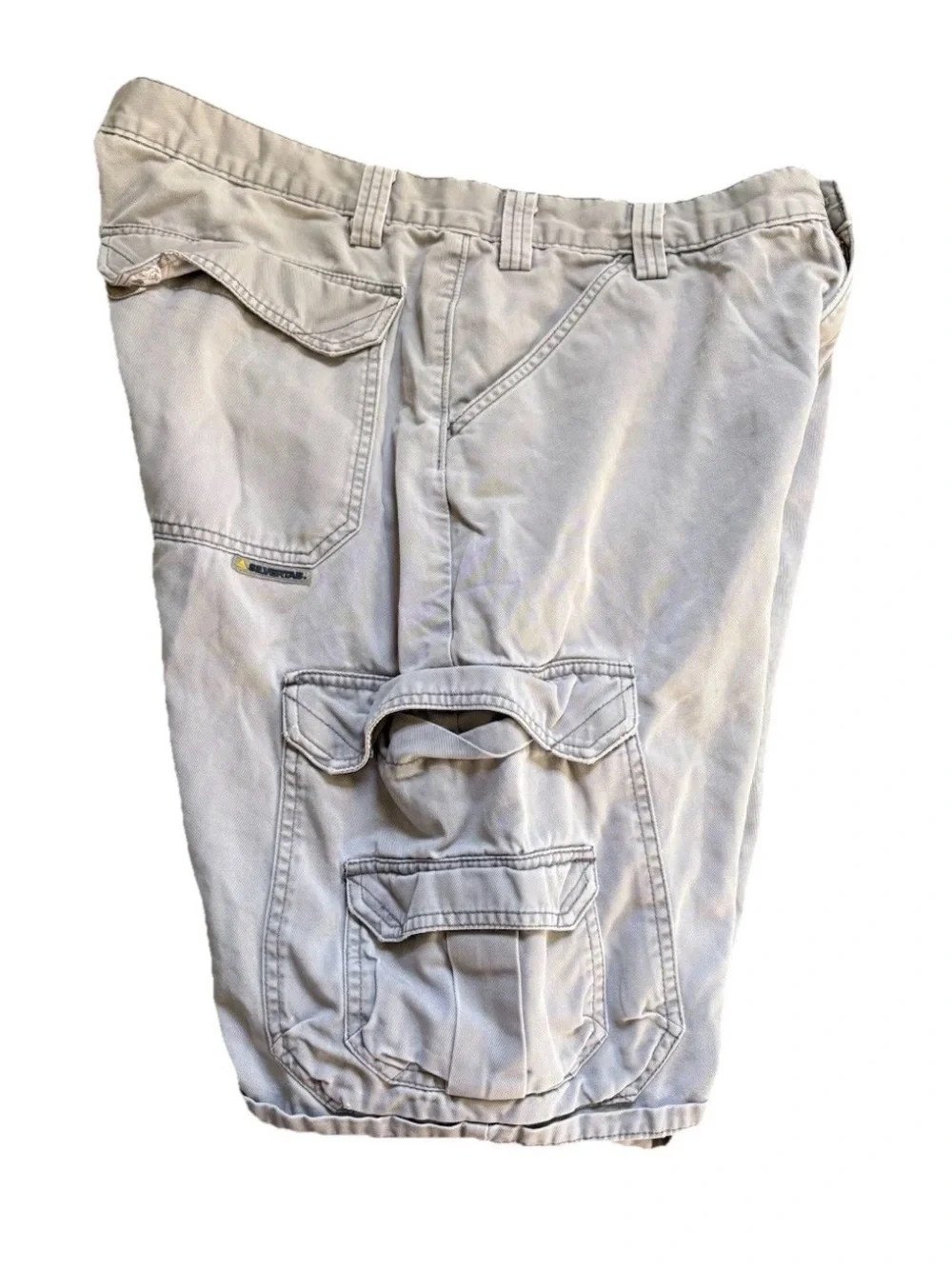 Vintage Levi’s Silvertab Cargo Shorts Gray Mens Size 38 Cotton Baggy Skater